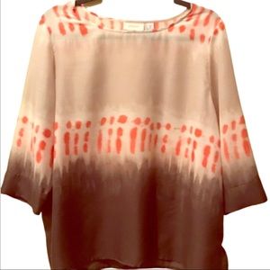 Chico’s Colorful Short Sleeve Blouse size 2